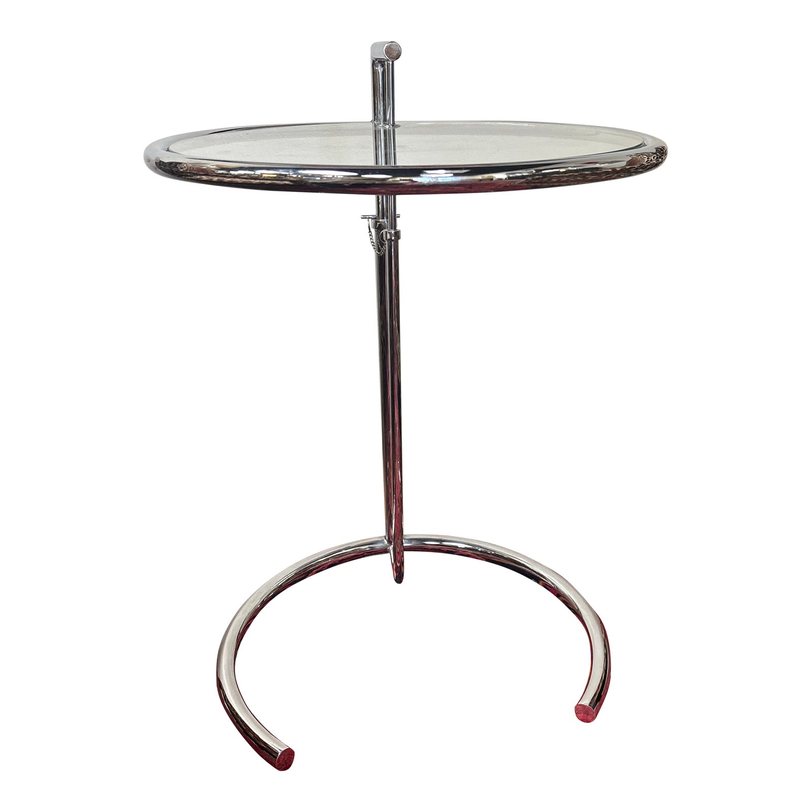 りんページ 1960s Eileen Gray's E-1027 Style Tubular Chrome Side Table