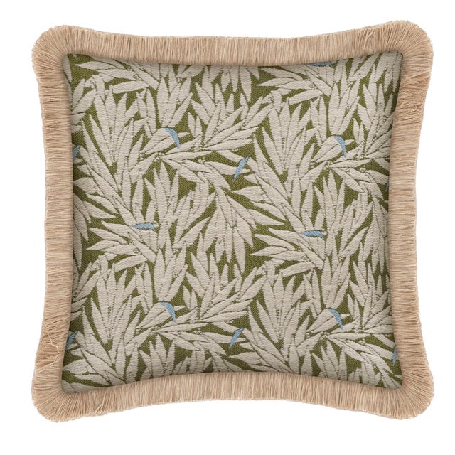 Palais Outdoor Cushion Yoko Olive, 18x18 Inch For Sale - Image 9 of 9