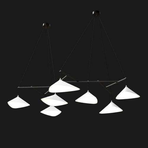 Not Yet Made - Made To Order Emily Group of Seven Pendant Light in Steel with Dark Bronze Finish by Moss Objects For Sale - Image 5 of 11