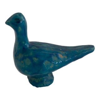 Ming Dynasty Blue Glazed Terra Cotta Bird For Sale