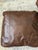Brown Vintage Distressed Leather Square Accent Throw Pillow Covers (Set of 2) 20"x20" For Sale - Image 8 of 13
