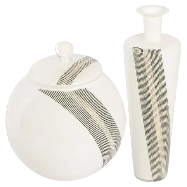 Murano Glass Vases by Tapio Wirkkala for Venini, 1968, Set of 2 For Sale