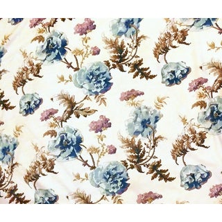 Vintage Portfolio Textiles Floral Velveteen Fabric - By the Yard For Sale