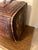 Brown Tooled Leather Ottoman Plain With Nailheads Antique Brown For Sale - Image 8 of 12