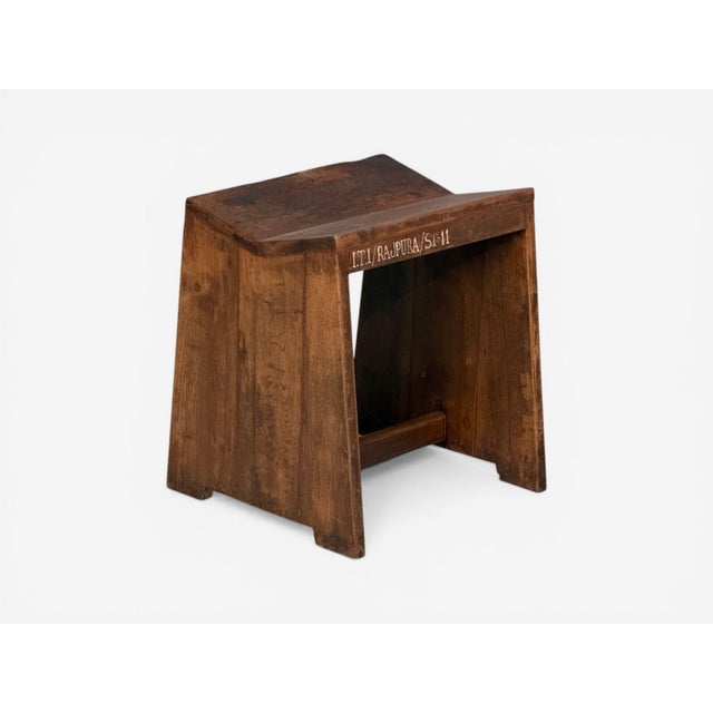 1960s Pierre Jeanneret, Sewing Stools, Teak, Chandigarh, India, 1960s For Sale - Image 5 of 10