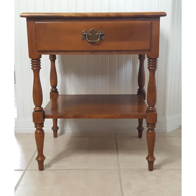 Ethan Allen Heirloom Nutmeg Maple 22 Tiered Nightstand Chairish