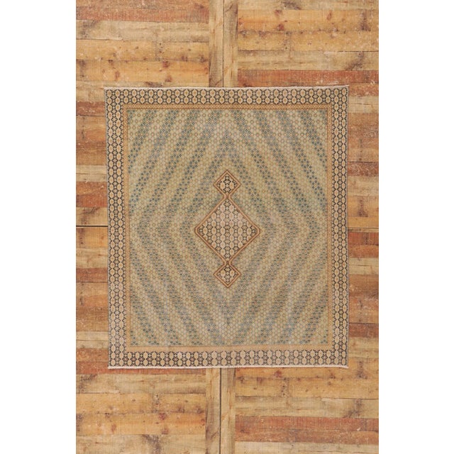 Vintage Persian Kerman Rug - 05'03 X 06'01 For Sale - Image 10 of 10