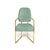 Perspective Dining Chair in Golden Bath and Green Velvet from Insidherland, in New conditions. Designed from 2000 Labeled...