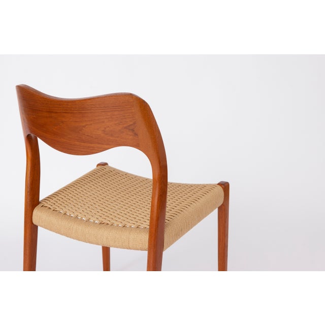 Model 71 Chair in Teak with New Danish Cord by Niels Otto Møller for J.L. Møllers, 1960s For Sale - Image 6 of 10