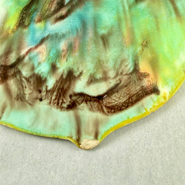 Majolica Strawberry Leaf Dessert Tray by Samuel Alcock, England, 1850 For Sale - Image 11 of 11