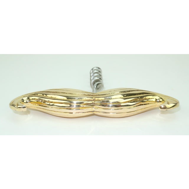 Jonathan Adler Brass Handlebar Mustache Corkscrew Bottle Opener For Sale In Atlanta - Image 6 of 9