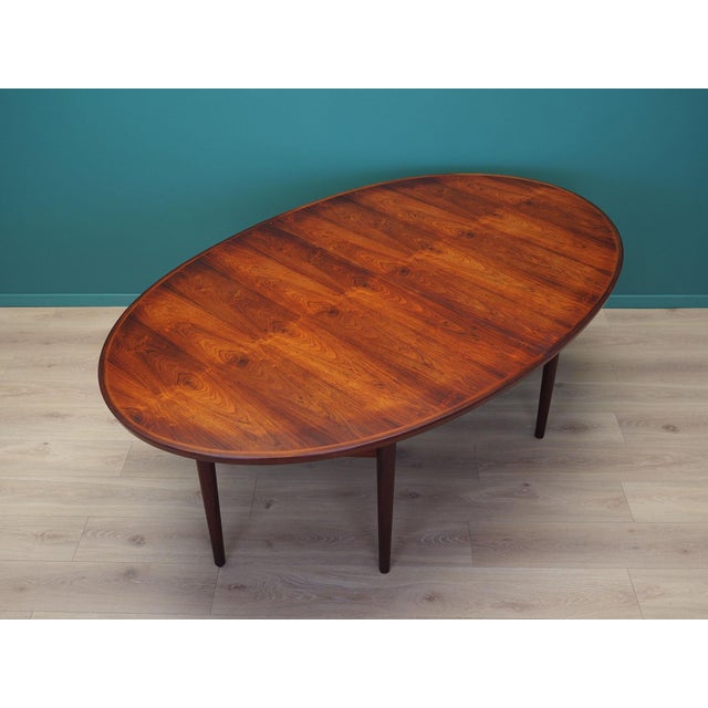 1950s Danish Oval Rosewood Table by Arne Vodder for Sibast, 1950s For Sale - Image 5 of 15