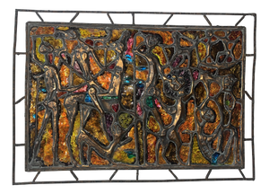 Studio Del Campo Decorative Panel in Enameled Copper by Virgilio Bari, 1956
