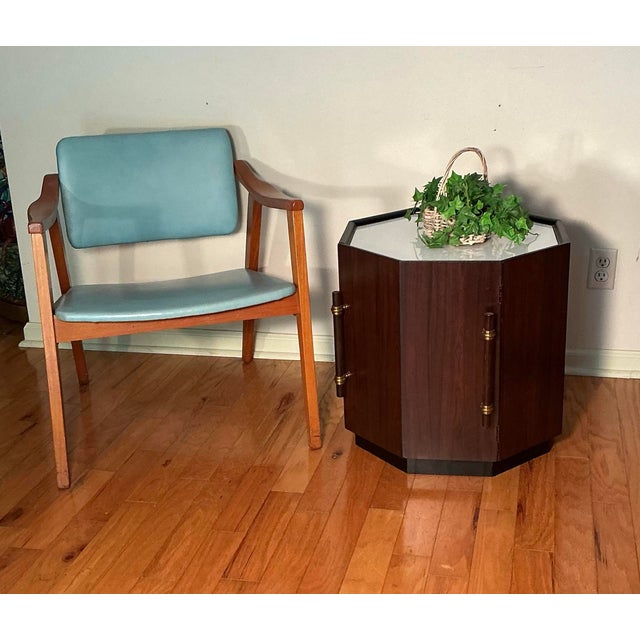 Vintage Mid-Century Modern Octagonal Cabinet End Table, Circa 1970s For Sale - Image 11 of 12