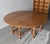 Wood 1980s 6ft Round Parquet Oak Drop Leaf Dining Table For Sale - Image 7 of 11