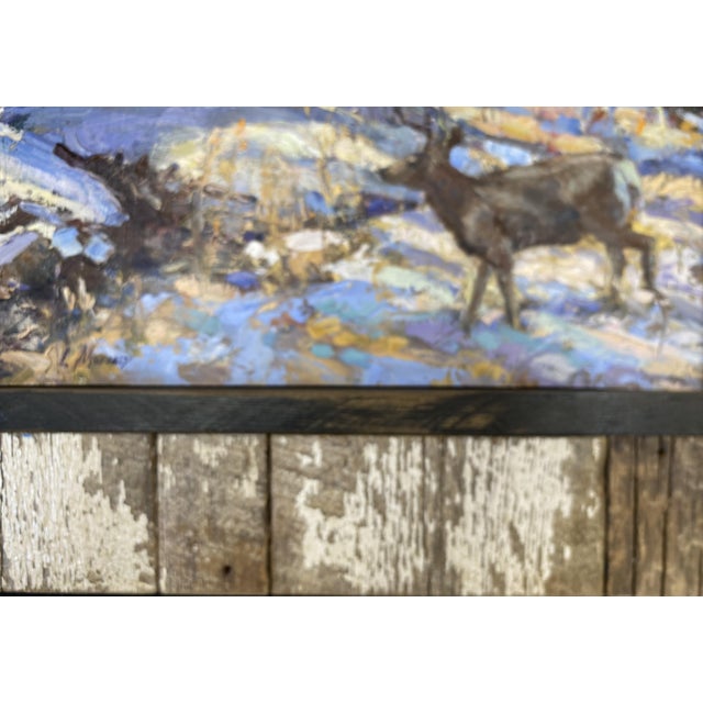 A Walk in the Woods ~ Lorie Batson, Original Oil Painting ~This Painting Captures a Quiet Peaceful Winter Scene Along a Snowy Creek. For Sale - Image 11 of 14