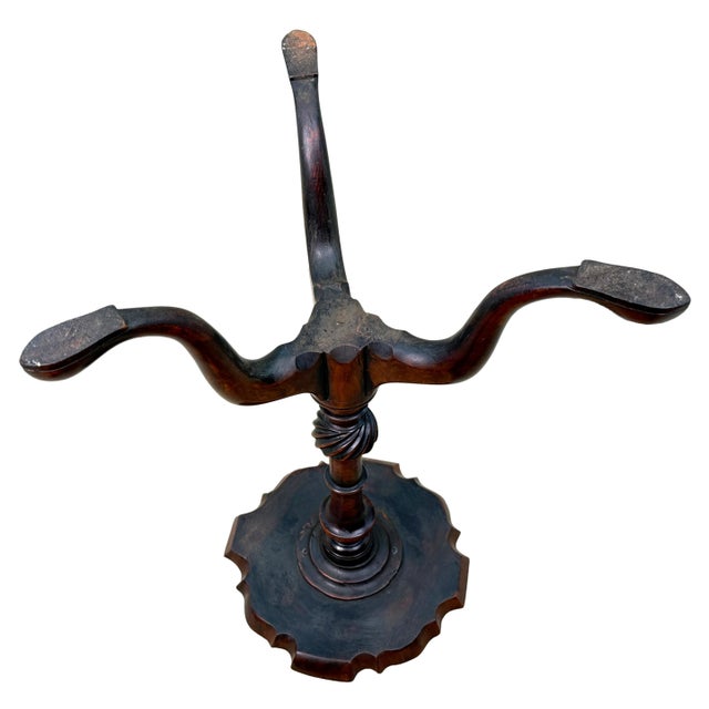 Antique George III Mahogany Kettle Stand with Piecrust Top, 1760 For Sale - Image 6 of 12