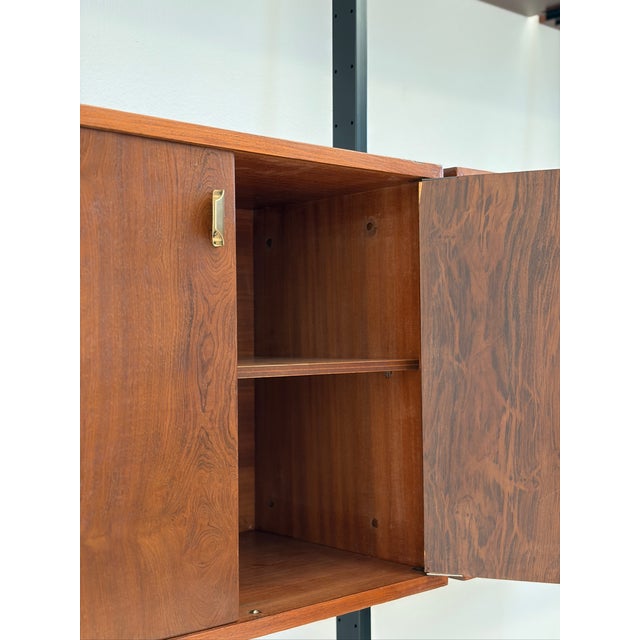 Vintage Bookcase in Wood with Metal and Brass Tips, 1970s For Sale - Image 4 of 18