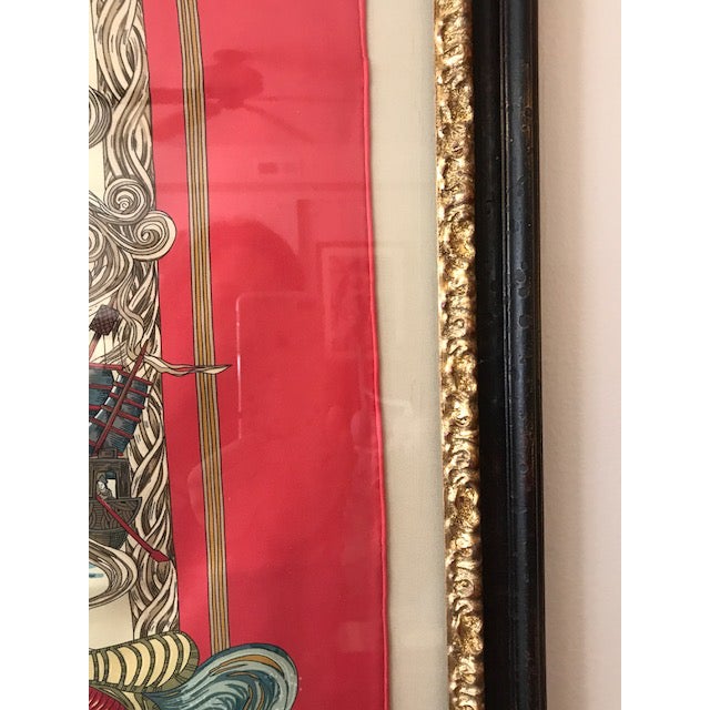 Hermes French Silk Scarf Framed Art For Sale In Phoenix - Image 6 of 7