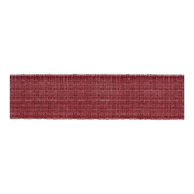 SAMPLE - Schumacher Tweed Tape Wide In Red For Sale