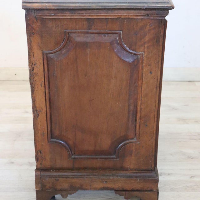 Antique Walnut Nightstand with 3 Drawers, 1600s For Sale - Image 6 of 17