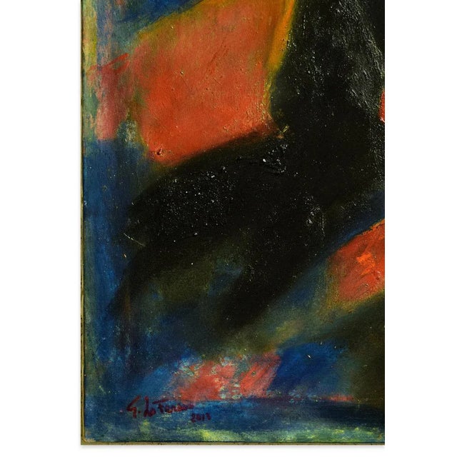 Pittura Informale is an original oil painting on canvas, realized in 2013 by the Italian artist Giorgio Lo Fermo. Hand-...