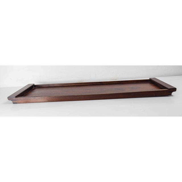 1960s Mid-Century Danish Modern Rosewood Serving Tray, Unsigned For Sale - Image 5 of 15