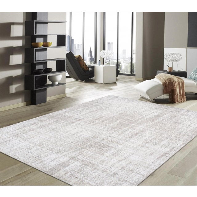 Pasargad Home Nola Taupe Area Rug- 5' 3" X 7' 8" For Sale In New York - Image 6 of 6