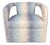 Jessica Charles Blue and White Swivel Lounge Chair For Sale