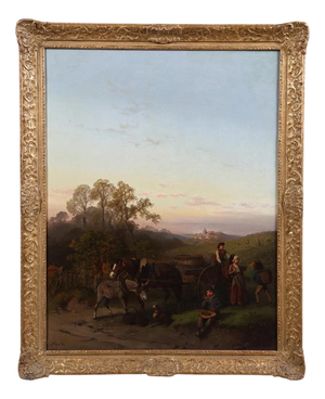 F. Marohn, The Harvest, Oil on Canvas, Framed