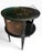Vintage Chinoiserie Black Lacquer Round Two-Tier Side Table With Glass Top For Sale In Buffalo - Image 6 of 10