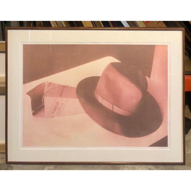 David Aschkenas, Large Vintage Photograph Polaroid Transfer Photo Print Borsalino Hat Signed 1996, 1996 For Sale In Miami - Image 6 of 6