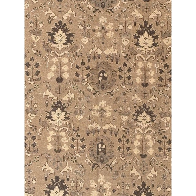 Indian 1980s Soumak Kilim , 8'1" X 9'1" For Sale - Image 3 of 4