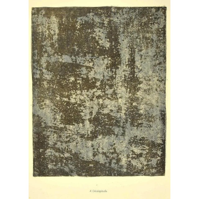 Décrépitude - from Territoires is an original black and white lithograph realized by Jean Dubuffet (1901 Le Havre - Paris...