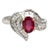 1.88 Ct Ruby & Diamond Ring Size 6.5 For Sale
