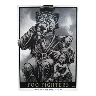 Foo Fighters, Bern Poster by Tommy Davidson-Hawley - Hand Pulled 4 Colour Screenprint, Printed in Uk For Sale