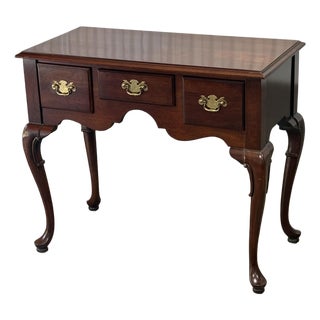 Vintage Gordon’s Fine Furniture Solid Cherry Georgian Lowboy For Sale