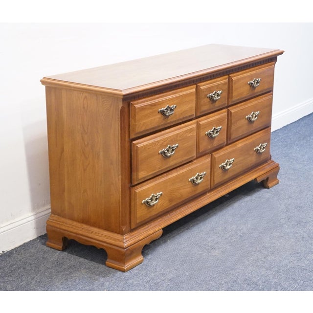 Sumter Cabinet Co. Sterling Oak Collection Country French 60" Triple Dresser 1860-993 For Sale - Image 4 of 13
