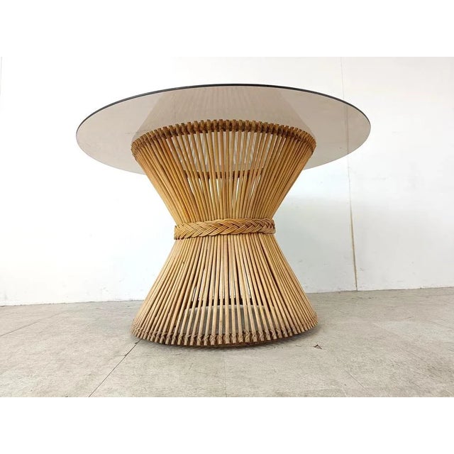 Bamboo Dining Table, 1980s For Sale - Image 4 of 11