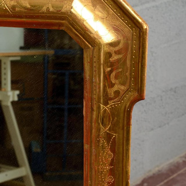 Wood Golden Mirror in Gilded Wood For Sale - Image 7 of 10