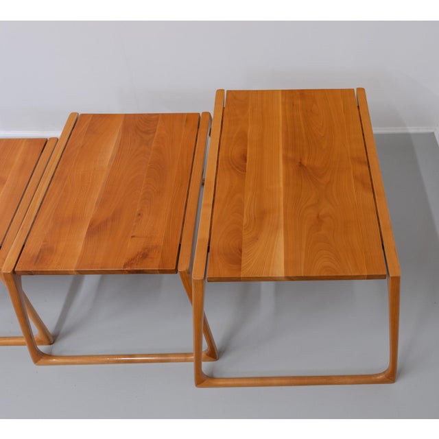 Sculptural Maple Nest of Three Tables, 1970s, Set of 3 For Sale - Image 6 of 16
