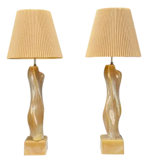 Yasha Heifetz Style, Ceramic, Abstract Table Lamps, Usa, 1960s