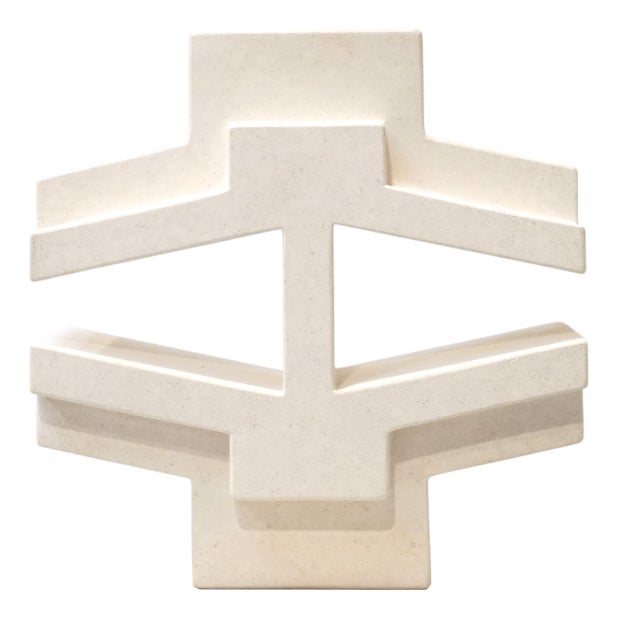 Renaat Ramon, Geometric Sculpture, Belgium, 2017, French Limestone For Sale