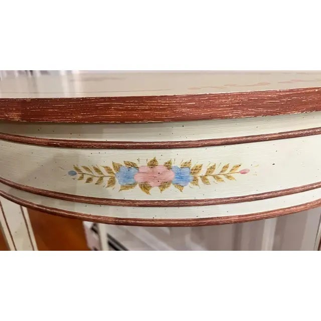 1990s Maitland-Smith Demilune Hand-Painted Console Table For Sale - Image 9 of 12