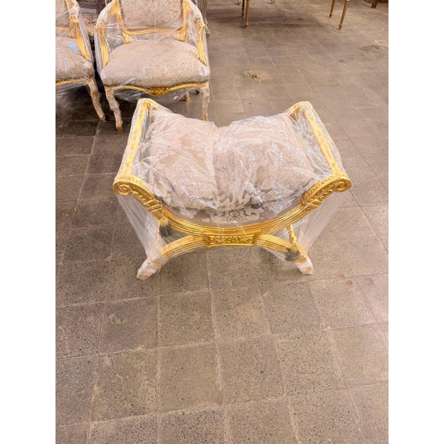 1960s Vintage French Empire Curule Stool For Sale - Image 5 of 8