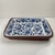 Ceramic Serving Platters in White and Blue Floral Pattern with Woven Wicker Mount, 1980, Set of 6 For Sale - Image 12 of 18