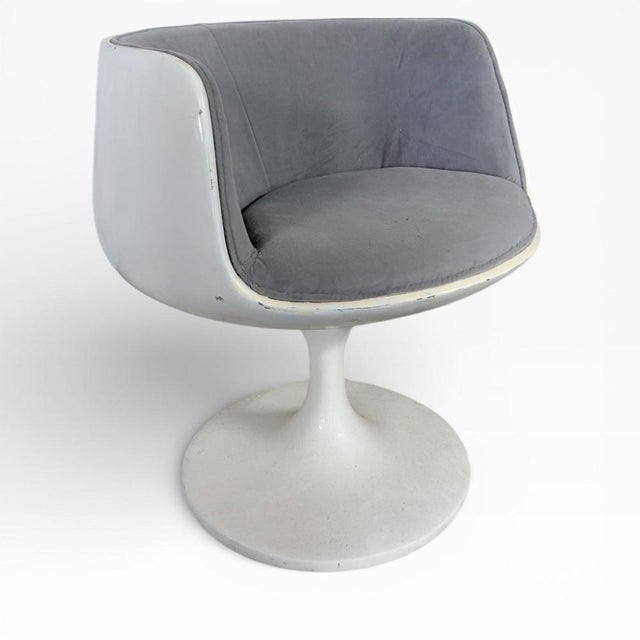 Textile Mid-Century Fibreglass Tulip Swivel Chair by Eero Aarnio, 1960s For Sale - Image 7 of 7