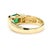 Modern 1.30 Carat Emerald Half Bezel East West Set 14k Gold Unisex Ring, Size 7 For Sale - Image 3 of 11