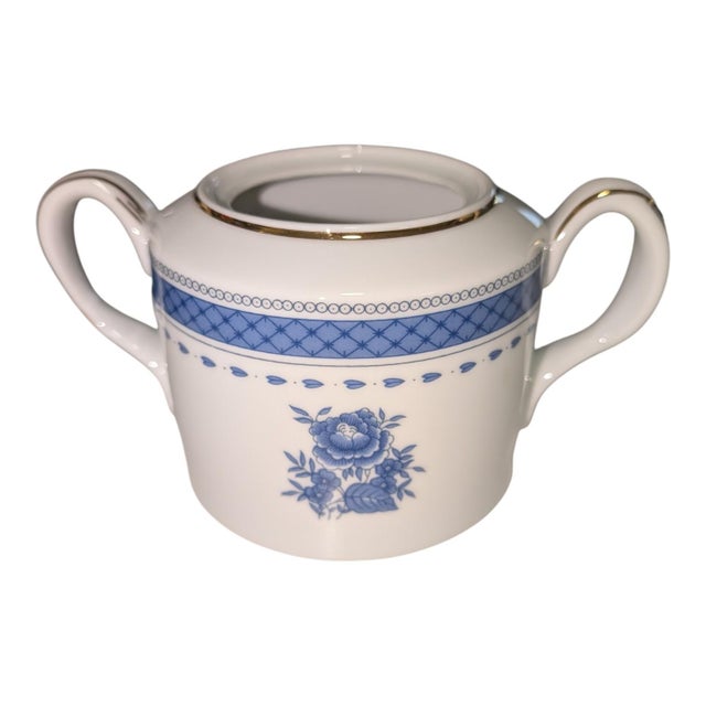 1990s Vintage Vista Alegre "Blue Flower" Porcelain Coffee Service - 3 Pieces For Sale - Image 5 of 13