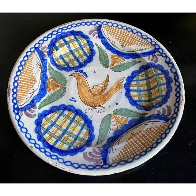 Early 20th Century Large Spanish Faience Hand Painted Bowl For Sale - Image 5 of 11